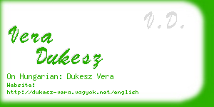 vera dukesz business card